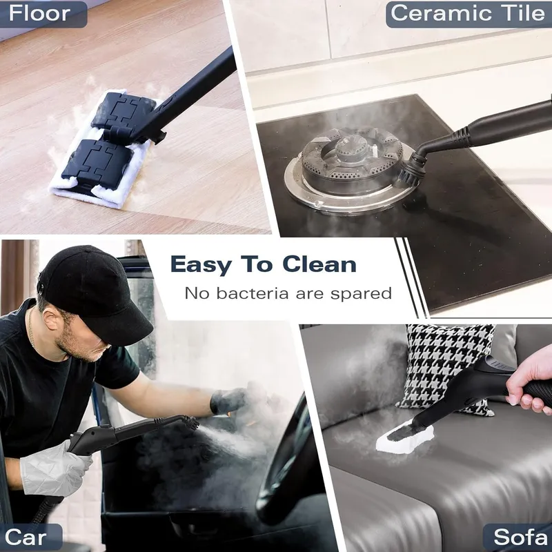 Waitbird Steam cleaner, equipped with 21 specialized accessories, 1.08-liter water tank